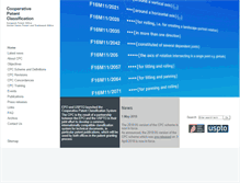 Tablet Screenshot of cooperativepatentclassification.org